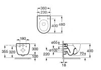 Унитаз Roca Meridian подвесной без сиденья арт-346248000 — фото 7, Подвесные унитазы