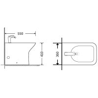 Биде Agger Белое арт-AT02300 — фото 12, Биде напольные