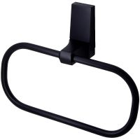 Кольцо для полотенец WasserKRAFT Abens Черное матовое арт-K-3260 — фото 1, Полотенцедержатели