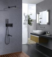 Душевая система Abber Daheim Черная матовая арт-AF8217B — фото 2, Встраиваемые душевые комплекты