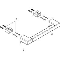 Поручень Hansgrohe AddStoris Шлифованный черный хром арт-41744340 — фото 3, Поручни для ванной