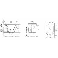 Унитаз Ceruttispa Ticino Aria MB подвесной Черный матовый с сиденьем Микролифт арт-CT8918 — фото 10, Подвесные унитазы
