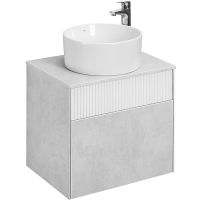 Тумба под раковину Aquaton Марбл 60 подвесная Слэйт Белый матовый арт-1A276101MH4C0 — фото 1, Тумбы под раковину