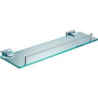 Стеклянная полка Belz B902 Хром арт-B90207 — фото 1, Полки для ванной и душа