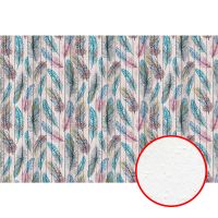 Фреска Ortograf Levity 33379 Фактура бархат FX Флизелин (4*2,7) Разноцветный, Перья арт-33379 (бархат FX) — фото 1, Фрески