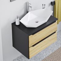 Раковина-чаша Runo Poligono 64 Белая арт-00-00001446 — фото 5, Раковины накладные