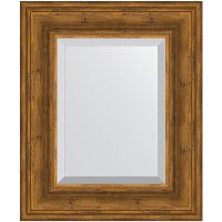 Зеркало Evoform Exclusive 59х49 с фацетом в багетной раме - Травленая бронза 99 мм арт-BY 3368 — фото 1, Зеркала в ванную комнату