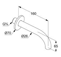 Излив для смесителя Kludi Bozz Хром арт-3850505 — фото 6, Изливы