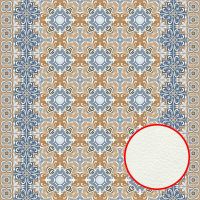 Фреска Ortograf Arabesque 33452 Фактура флок FLK Флизелин (3*3) Коричневый/Синий, Орнамент арт-33452 (флок FLK) — фото 1, Фрески