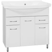 Тумба под раковину Style Line Эко Стандарт 26 Эльбрус 90 Белый глянец арт-ЛС-00000110 — фото 1, Тумбы под раковину