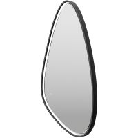 Зеркало Brevita Venus 60 с подсветкой Черное матовое с сенсорным выключателем арт-VEN-Var-060-black — фото 1, Зеркала в ванную комнату