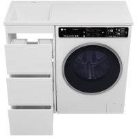 Тумба с раковиной Brevita Grafit 100 L Белая матовая арт-УТ000015079 — фото 4, Тумбы с раковиной