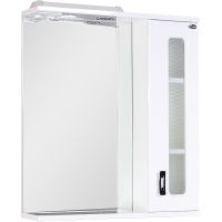 Зеркало со шкафом Onika Кристалл 67.02 с подсветкой Белое арт-206706 — фото 1, Зеркальные шкафы в ванную