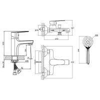 Комплект смесителей Orange Loop Белый арт-M26-311w — фото 12, Готовые комплекты для ванной комнаты