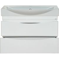 Тумба с раковиной Misty Элвис 85 подвесная Белая глянцевая арт-УТ000007114 — фото 2, Тумбы с раковиной