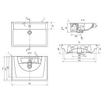Тумба с раковиной Brevita Gloster 70 Графит матовый арт-УТ000012554 — фото 13, Тумбы с раковиной