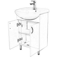 Товар: Тумба с раковиной Orange Лайт 45 Белый глянец арт-LA-45TUW+RA - фото 15 Тумба с раковиной Orange Лайт 45 Белый глянец арт-LA-45TUW+RA — фото 15, Тумбы с раковиной