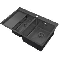 Кухонная мойка ZorG PVD Grafit Графит арт-PVD 5178-2-R GRAFIT — фото 1, Кухонные мойки