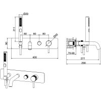 Смеситель для ванны Allen Brau Priority Черный матовый арт-5.31006-31 — фото 14, Смеситель для ванны