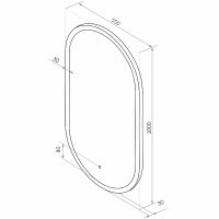 Зеркало Sintesi Sharme 55 с подсветкой с сенсорным выключателем арт-SIN-SPEC-SHARME-55 — фото 9, Зеркала в ванную комнату