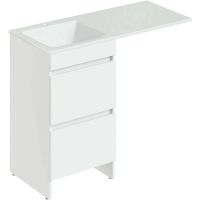 Тумба с раковиной Orange Sistema 110 L Белая глянцевая арт-ST-110TUW+RAL — фото 1, Тумбы с раковиной