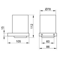 Стакан для зубных щеток Keuco Edition 90 Хром арт-19150019000 — фото 3, Стаканы для зубных щеток