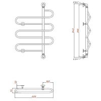 Товар: Водяной полотенцесушитель Тругор Феникс НП 5 80x60 Хром арт-Феникс5/НП8060 - фото 2 Водяной полотенцесушитель Тругор Феникс НП 5 80x60 Хром арт-Феникс5/НП8060 — фото 2, Водяные полотенцесушители