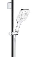 Душевой гарнитур Grohe Rainshower SmartActive 130 Cube Белая луна арт-26584LS0 — фото 2, Душевые гарнитуры на штанге