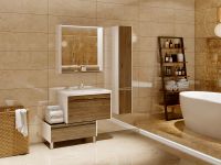 Шкаф пенал Aquaton Капри 30 R подвесной Таксония темная арт-1A230503KPDBR — фото 3, Пеналы для ванной комнаты