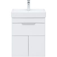 Тумба под раковину Aquanet Ирис new 50 подвесная Белый глянец арт-310147 — фото 4, Тумбы под раковину