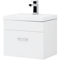 Тумба с раковиной Aquanet Нота 50 подвесная Белая арт-287705 — фото 5, Тумбы с раковиной