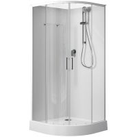 Душевая кабина Aquanet Passion EVO R White 100х100 без гидромассажа арт-281965 — фото 1, Душевые кабины