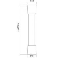 Душевой шланг Aquanet AF000-05B Черный матовый арт-261834 — фото 2, Душевые шланги