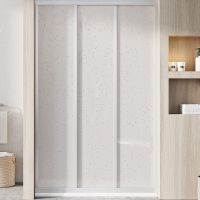 Душевая дверь Ravak Supernova ASDP3-90 профиль Сатин витраж пластик Pearl арт-00V70UR211 — фото 1, Раздвижные душевые двери