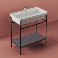 Консоль под раковину Artceram Fuori 60 Черная матовая арт-ACA056 17 — фото 2, Консоли для раковины