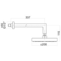 Верхний душ Webert Золото матовое арт-AC0840794 — фото 2, Верхние души