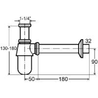 Сифон для раковины Viega Хром арт-366681 — фото 2, Сифоны для раковины