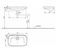 Раковина Toto Neorest 75 Белая арт-LW3717HY#XW — фото 4, Раковины встраиваемые сверху