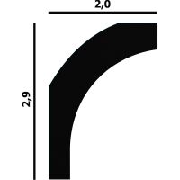 Карниз Перфект 2000x29x20 мм арт-P36 — фото 2, Карнизы