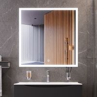 Зеркало Bond Cube 80x80 с подсветкой с сенсорным выключателем арт-M44ZE-8080 — фото 1, Зеркала в ванную комнату