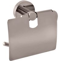 Держатель туалетной бумаги Rav Slezak Colorado с крышкой Серый металлик глянцевый арт-COA0400MGL — фото 1, Держатели туалетной бумаги