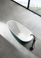 Ванна из искусственного камня Abber Dortmund 170x75 Темно-зеленая матовая без гидромассажа арт-AM9911MBG — фото 4, Ванны из искусственного камня