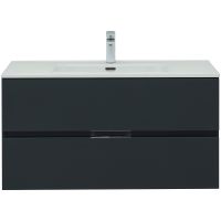 Тумба под раковину Aquanet Алвита New 100 подвесная Антрацит арт-277519 — фото 2, Тумбы под раковину