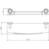 Товар: Стеклянная полка Rav Slezak Morava Белый арт-MKA0900/50B - фото 2 Стеклянная полка Rav Slezak Morava Белый арт-MKA0900/50B — фото 2, Полки для ванной и душа