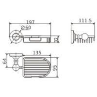 Мыльница CeramaLux Caps Хром арт-51305 — фото 2, Мыльницы