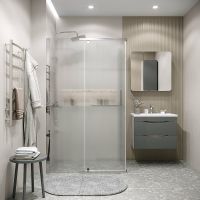 Душевой уголок Grossman Pragma 110х80 профиль Хром стекло шиншилла арт-120.K33.03.1180.10.02 — фото 2, Прямоугольные душевые уголки