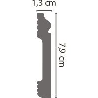Плинтус Decomaster 2400x79x13 мм арт-D005-115 — фото 4, Плинтуса напольные
