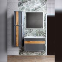 Тумба под раковину Бриклаер Берлин 80 подвесная Оникс серый арт-4627125416156 — фото 14, Тумбы под раковину