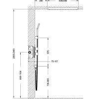 Душевая система Timo Petruma с термостатом Золото матовое арт-SX-5029/17SM — фото 2, Встраиваемые душевые комплекты
