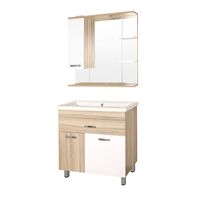 Тумба под раковину Style Line Ориноко 80 Белый Светлое дерево арт-ЛС-00000636 — фото 3, Тумбы под раковину